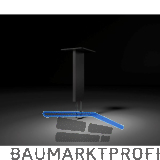 Barkonsole Korfu 60 x 10 x 170 mm gerade schwarz