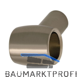 Rohrhalter mit glattem Fu�, Zamak Edelstahl Effekt