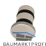 Endkappe Modern mit Gewindestift und KSmuffe, Zamak Edelstahl Effekt