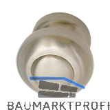 Endkappe Stil mit Gewindestift und KSmuffe, Zamak Edelstahl Effekt