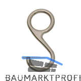 S-Haken geschlossen, Zamak Edelstahl Effekt
