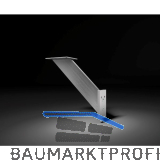 Konsole Korfu schr�g 60 x 10 mm, H�he 220 mm, Tiefe 225 mm, Edelstahl geb�rstet