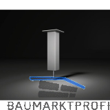 Barkonsole Capri 50 x 50 x 230 mm gerade Aluminium natur eloxiert