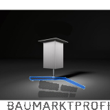 Barkonsole Jumbo 80 x 80 x 170 mm gerade Aluminium Edelstahl-Effekt