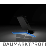 Barkonsole Jumbo Power Station 80 x 80 x 170 schr�g Aluminium schwarz