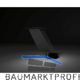 Barkonsole Jumbo 80 x 80 x 170 mm schr�g Aluminium schwarz