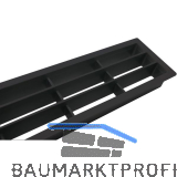 L�ftungsgitter 458 x 65 mm Kunststoff Schwarz