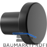 Knopf Dot � 30 mm, Tiefe 26 mm, Zinkdruckguss schwarz matt