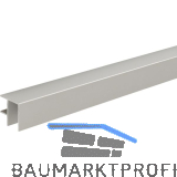 ALUMIS Sockelsystem Winkelabschluss 5000 mm Aluminium Edelstahl-Effekt