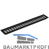 L�ftungsgitter 600 x 80 mm Aluminium schwarz eloxiert