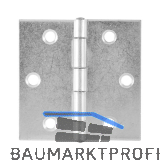 POHL Scharnier DIN 7954 C quadratisch 80 x 80 mm, Stahl verzinkt