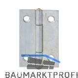 SCHMALE Scharnier DIN 7954 A schmal 30 x 22 mm, Edelstahl