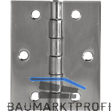 Scharnier DIN 7954 B halbbreit 60 x 46 mm, Edelstahl