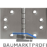 Scharnier DIN 7954 D breit 80 x 120 mm, Edelstahl