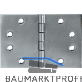 Scharnier DIN 7954 D breit 80 x 120 mm, Stahl verzinkt