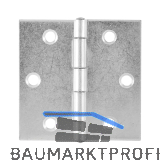 Scharnier DIN 7954 C quadratisch 90 x 90 mm Stahl verzinkt