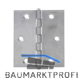 METALURGIA Knopfscharnier - leichte Ausf�hrung 60 x 50 mm, Edelstahl
