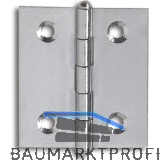 METALURGIA Knopfscharnier - leichte Ausf�hrung 40 x 40 mm, Stahl glanzvernickelt
