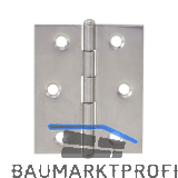 METALURGIA Knopfscharnier - leichte Ausf�hrung 60 x 50 mm, Stahl glanzvernickelt
