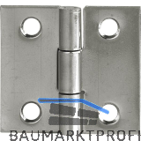 SCHMALE Scharnier DIN 7954 C quadratisch 40 x 40 mm, Edelstahl