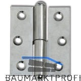 M�belband gerade - Halbrundkopf links, 50x40 mm, Stahl vernickelt