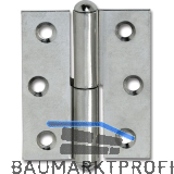 M�belband gerade - Halbrundkopf rechts, 50x40 mm, Stahl vernickelt