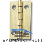 SCHMALE Kassettenscharnier Standard, 20x12 mm, Stahl vermessingt