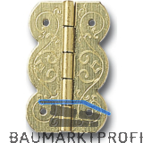 SCHMALE Kassettenscharnier Stil, 25x16 mm, Stahl vermessingt