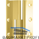 M�belband Kr�pfung D, Zylinderkopf links, 50x33 mm, Messing poliert