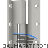 M�belband Kr�pfung D, Zylinderkopf links, 50x33 mm, Messing vernickelt matt