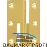 M�belband Kr�pfung B, Zylinderkopf links, 50x40 mm, Messing poliert