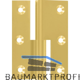 M�belband Kr�pfung B, Zylinderkopf rechts, 50x40 mm, Messing poliert