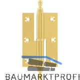 Stil-M�belband gerade, Zierkopf 19 rechts, 50x40 mm, Messing poliert