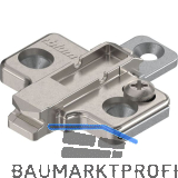 BLUM CLIP Kreuzmontageplatte, Zink, Schrauben, Distanz 0 mm