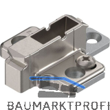 BLUM CLIP Kreuzmontageplatte, Zink, Systemschrauben Distanz 9 mm