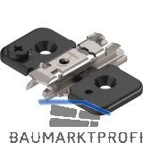 BLUM CLIP ONYX Exzenter Kreuzmontageplatte, Stahl, Schrauben, Distanz 0 mm