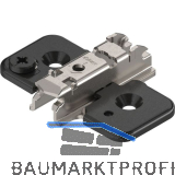 BLUM CLIP ONYX Exzenter Kreuzmontageplatte, Stahl, Schrauben, Distanz 3 mm