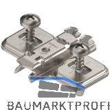 BLUM CLIP Kreuzmontageplatte, Stahl, EXPANDO, Distanz 0 mm