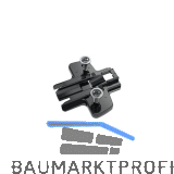 HETTICH Kreuzmontageplatte mit Langloch, Spezialschraube, Distanz 0 mm schwarz
