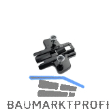 HETTICH Kreuzmontageplatte mit Langloch, Spezialschraube, Distanz 3 mm schwarz