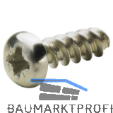 HETTICH Befestigungsschraube Linsenkopf, Glasst�rke 5,5-6,5 mm, Stahl vernickelt