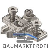 BLUM MODUL Kreuzmontageplatte f�r Stollenkonstruktion,Systemschraube,Distanz 3mm