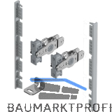 HETTICH AvanTech YOU Frontverbinder Zarge Innenfrontprofil H 139 silber