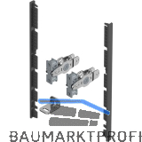 HETTICH AvanTech YOU Frontverbinder Zarge Innenfrontprofil H 187 anthrazit