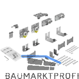 HETTICH TopLine L Schiebet�rbeschlag-Set 1500 x 2600, 2-t�rig 10-16 mm, links