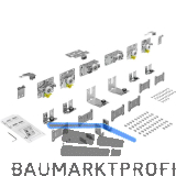 HETTICH TopLine L Schiebet�rbeschlag-Set 1350 x 2600, 3-t�rig 18-30 mm