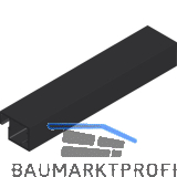 CINETTO Aluminium Glasrahmenprofil ANKOR-27, L 6100 mm, schwarz eloxiert