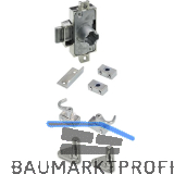 HETTICH Drehstangenschloss Set mit Innenvierkant, Dornma� 15 mm, L16, vernickelt