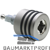 HETTICH PRESTIGE 2000 Zylinder-Drehgriff Typ 47.5 rechts, vernickelt matt