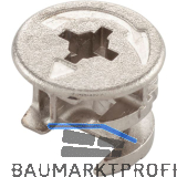 HETTICH RASTEX 15 Exzenter mit Abdeckrand, Plattenst�rke 22 mm vernickelt